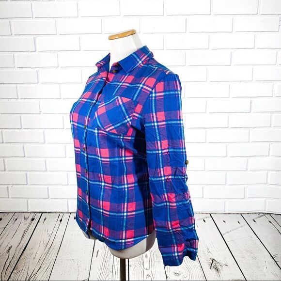 NWT C&C California Blue Flannel Button Down - Small - Picture 2 of 8